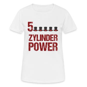 5 cylindres - T-shirt respirant Femme - blanc - Devant - AI Model Female 172 dark (172cm)