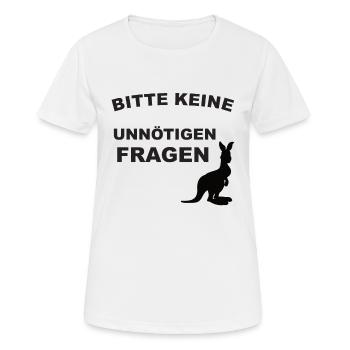 Unnötige Fragen - Frauen T-Shirt atmungsaktiv - Weiß - Vorne - AI Model Female 172 dark (172cm)