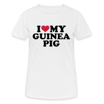 I love my guinea pig - Women's Breathable T-Shirt - white - Front - AI Model Female 172 dark (172cm)