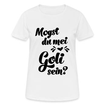 Mogst du mei Goli sein Patentante fragen Taufe - Frauen T-Shirt atmungsaktiv - Weiß - Vorne - AI Model Female 172 dark (172cm)