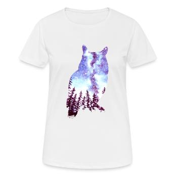 Owl Starry Sky Forest - Women's Breathable T-Shirt - white - Front - AI Model Female 172 dark (172cm)