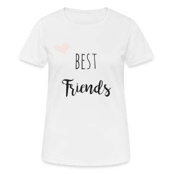 Best friends forever - partner look - Women's Breathable T-Shirt - white - Front - AI Model Female 172 dark (172cm)