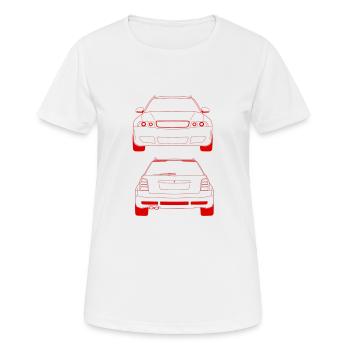 Voiture de sport 2 - rouge - T-shirt respirant Femme - blanc - Devant - AI Model Female 172 dark (172cm)