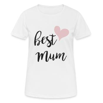 best mum - Women's Breathable T-Shirt - white - Front - AI Model Female 172 dark (172cm)