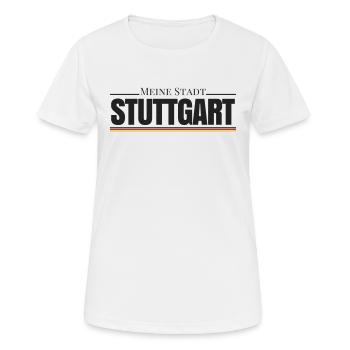 Meine Stadt Stuttgart, Heimweh, Heimat, Liebe, - Frauen T-Shirt atmungsaktiv - Weiß - Vorne - AI Model Female 172 dark (172cm)