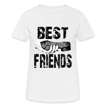 Amateurs de chiens, chiens aiment, amis de chien, chien, chiens - T-shirt respirant Femme - blanc - Devant - AI Model Female 172 dark (172cm)