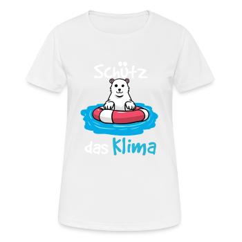 Schützt das Klima Eisbär Baby Comic Cartoon - Frauen T-Shirt atmungsaktiv - Weiß - Vorne - AI Model Female 172 dark (172cm)