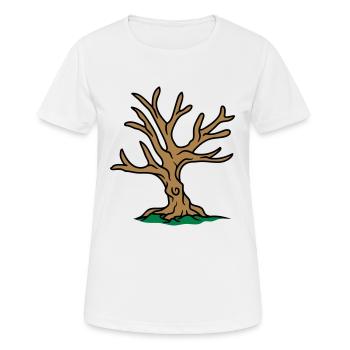 arbre d'automne hiver bonsaï sans feuilles - T-shirt respirant Femme - blanc - Devant - AI Model Female 172 dark (172cm)