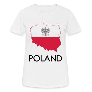 Pologne - T-shirt respirant Femme - blanc - Devant - AI Model Female 172 dark (172cm)