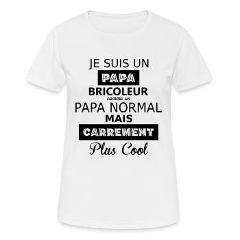 Papa bricoleur - T-shirt respirant Femme - blanc - Devant - AI Model Female 172 dark (172cm)