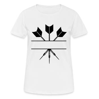 Three Darts one Color-Drei Darts eine Farbe 2.0 - Frauen T-Shirt atmungsaktiv - Weiß - Vorne - AI Model Female 172 dark (172cm)