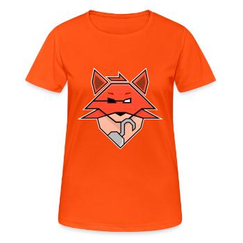 FNAF Foxy Fox - Spielcharakter - Frauen T-Shirt atmungsaktiv - Neonorange - Vorne - AI Model Female 172 dark (172cm)