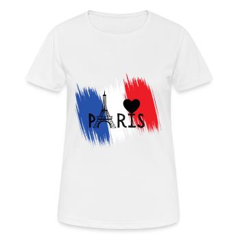 I love Paris - Frauen T-Shirt atmungsaktiv - Weiß - Vorne - AI Model Female 172 dark (172cm)