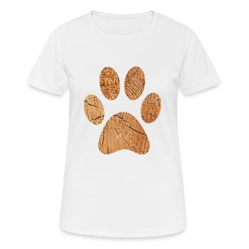 Hundepfote - Frauen T-Shirt atmungsaktiv - Weiß - Vorne - AI Model Female 172 dark (172cm)