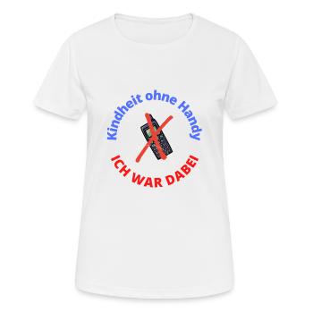 Kindheit ohne Handy 2 - Frauen T-Shirt atmungsaktiv - Weiß - Vorne - AI Model Female 172 dark (172cm)