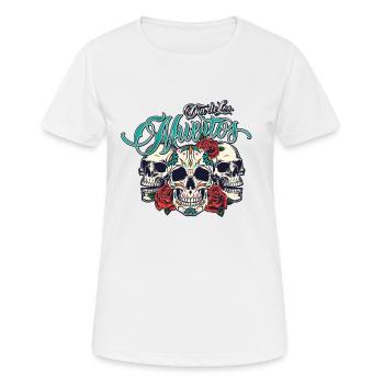 Dia de los muertos - Tag der Toten - Totenköpfe - Frauen T-Shirt atmungsaktiv - Weiß - Vorne - AI Model Female 172 dark (172cm)