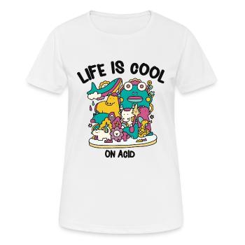 life is cool on acid - lsd - T-shirt respirant Femme - blanc - Devant - AI Model Female 172 dark (172cm)