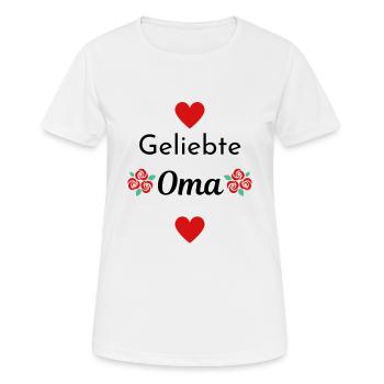 Geliebte Oma - Frauen T-Shirt atmungsaktiv - Weiß - Vorne - AI Model Female 172 dark (172cm)
