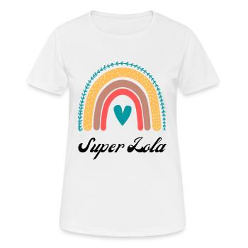 super lola - T-shirt respirant Femme - blanc - Devant - AI Model Female 172 dark (172cm)