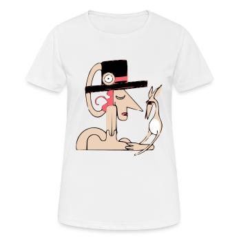 Unwirkliche Miss Kang - Frauen T-Shirt atmungsaktiv - Weiß - Vorne - AI Model Female 172 dark (172cm)
