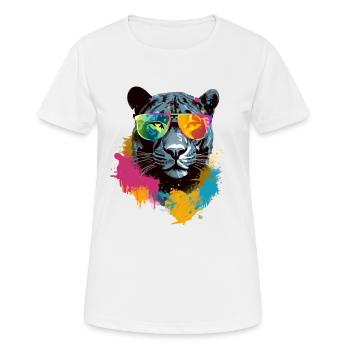 Nilai der Panther - Frauen T-Shirt atmungsaktiv - Weiß - Vorne - AI Model Female 172 dark (172cm)