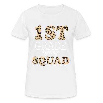 Leopard 1st Grade Teacher Gifts pour les enseignants - T-shirt respirant Femme - blanc - Devant - AI Model Female 172 dark (172cm)