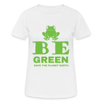 Soyez vert - T-shirt respirant Femme - blanc - Devant - AI Model Female 172 dark (172cm)