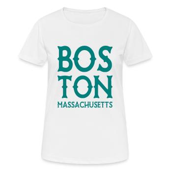 Boston - Massachusetts - United States of America - Frauen T-Shirt atmungsaktiv - Weiß - Vorne - AI Model Female 172 dark (172cm)