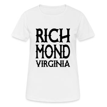 Richmond - Virginie - États-Unis USA - T-shirt respirant Femme - blanc - Devant - AI Model Female 172 dark (172cm)