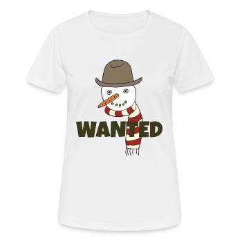 BONHOMME DE NEIGE RECHERCHÉ - T-shirt respirant Femme - blanc - Devant - AI Model Female 172 dark (172cm)