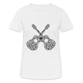 Gitarre - Frauen T-Shirt atmungsaktiv - Weiß - Vorne - AI Model Female 172 dark (172cm)