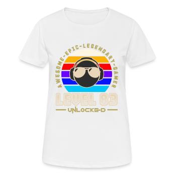 Level 83 - Women's Breathable T-Shirt - white - Front - AI Model Female 172 dark (172cm)