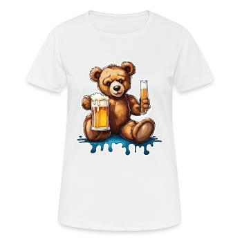 Teddybär / Kuscheltier / Stofftier / Geschenkidee - Frauen T-Shirt atmungsaktiv - Weiß - Vorne - AI Model Female 172 dark (172cm)