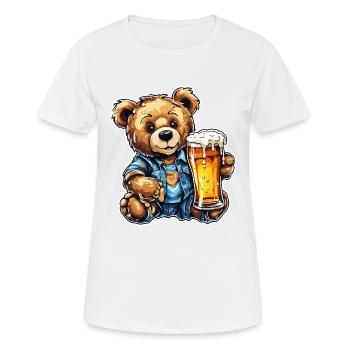 Teddybär / Kuscheltier / Stofftier / Geschenkidee - Frauen T-Shirt atmungsaktiv - Weiß - Vorne - AI Model Female 172 dark (172cm)