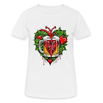 J’adore la bière - T-shirt respirant Femme - blanc - Devant - AI Model Female 172 dark (172cm)