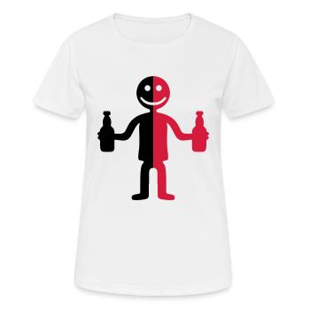 Stick Figure Beer - Women's Breathable T-Shirt - white - Front - AI Model Female 172 dark (172cm)