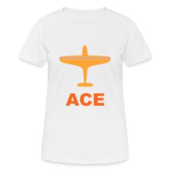 Aéroport d’Arrecife - Lanzarote - Îles Canaries - T-shirt respirant Femme - blanc - Devant - AI Model Female 172 dark (172cm)