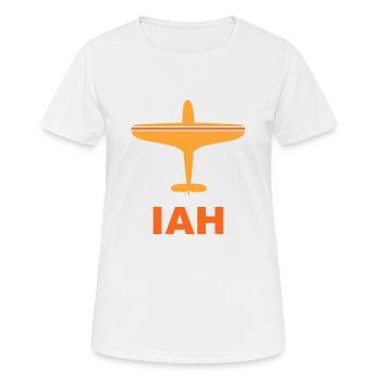 Houston Airport - IAH - United States - United States - Women's Breathable T-Shirt - white - Front - AI Model Female 172 dark (172cm)