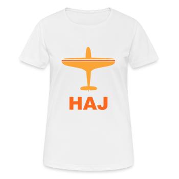 Flughafen Hannover - Deutschland - Frauen T-Shirt atmungsaktiv - Weiß - Vorne - AI Model Female 172 dark (172cm)