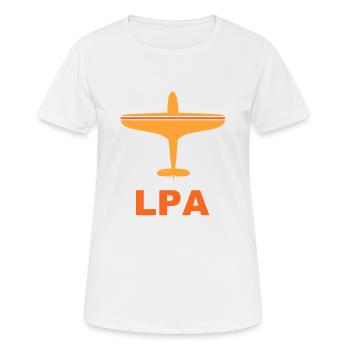 Flughafen Gran Canaria - Las Palmas - Kanaren - Frauen T-Shirt atmungsaktiv - Weiß - Vorne - AI Model Female 172 dark (172cm)