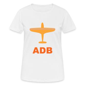 Aéroport d’Izmir - Turquie - Spotter -Spotting - T-shirt respirant Femme - blanc - Devant - AI Model Female 172 dark (172cm)
