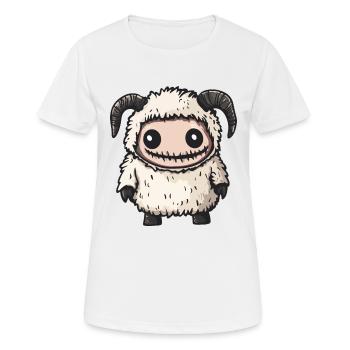 Schaf Halloween Lustig Zombie - Frauen T-Shirt atmungsaktiv - Weiß - Vorne - AI Model Female 172 dark (172cm)