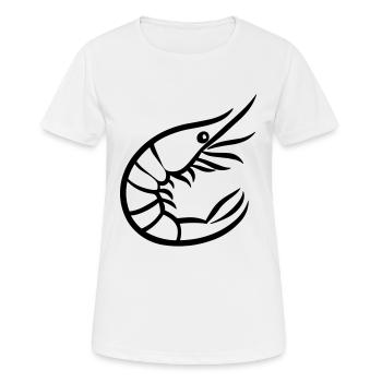 Crevette - T-shirt respirant Femme - blanc - Devant - AI Model Female 172 dark (172cm)