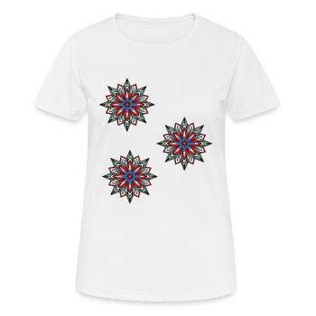 Cristal de glace flocon de neige - T-shirt respirant Femme - blanc - Devant - AI Model Female 172 dark (172cm)