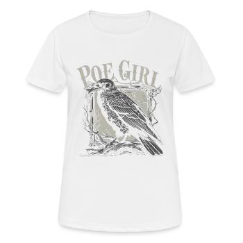 Für Poe-Liebhaberinnen - Frauen T-Shirt atmungsaktiv - Weiß - Vorne - AI Model Female 172 dark (172cm)