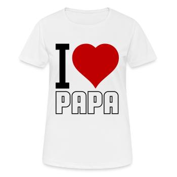 J’aime Papa 02 - T-shirt respirant Femme - blanc - Devant - AI Model Female 172 dark (172cm)