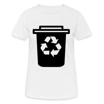 poubelle - T-shirt respirant Femme - blanc - Devant - AI Model Female 172 dark (172cm)