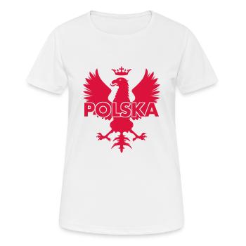 Aigle Polska - Polen - Adler - Pologne - T-shirt respirant Femme - blanc - Devant - AI Model Female 172 dark (172cm)