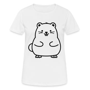 Bieber - Frauen T-Shirt atmungsaktiv - Weiß - Vorne - AI Model Female 172 dark (172cm)
