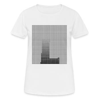 Lettre L, nom, la lettre L - T-shirt respirant Femme - blanc - Devant - AI Model Female 172 dark (172cm)